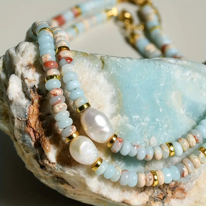 Serena – Freshwater Pearl & Gemstone Beaded Necklace