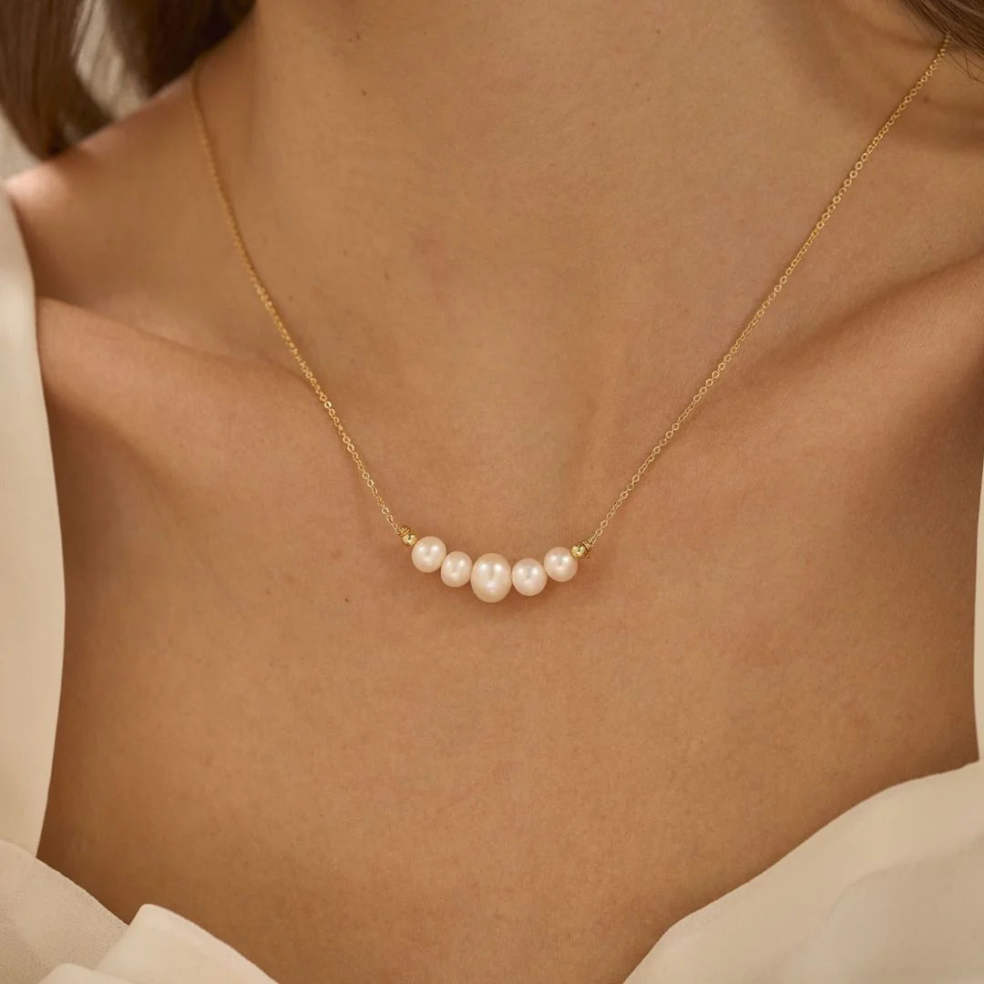 Celeste Five Pearl Chain