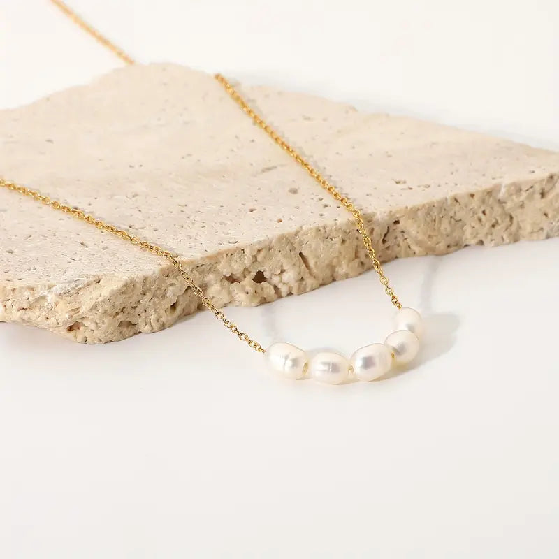 Celeste Five Pearl Chain