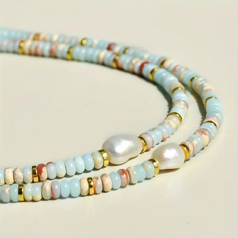 Serena – Freshwater Pearl & Gemstone Beaded Necklace