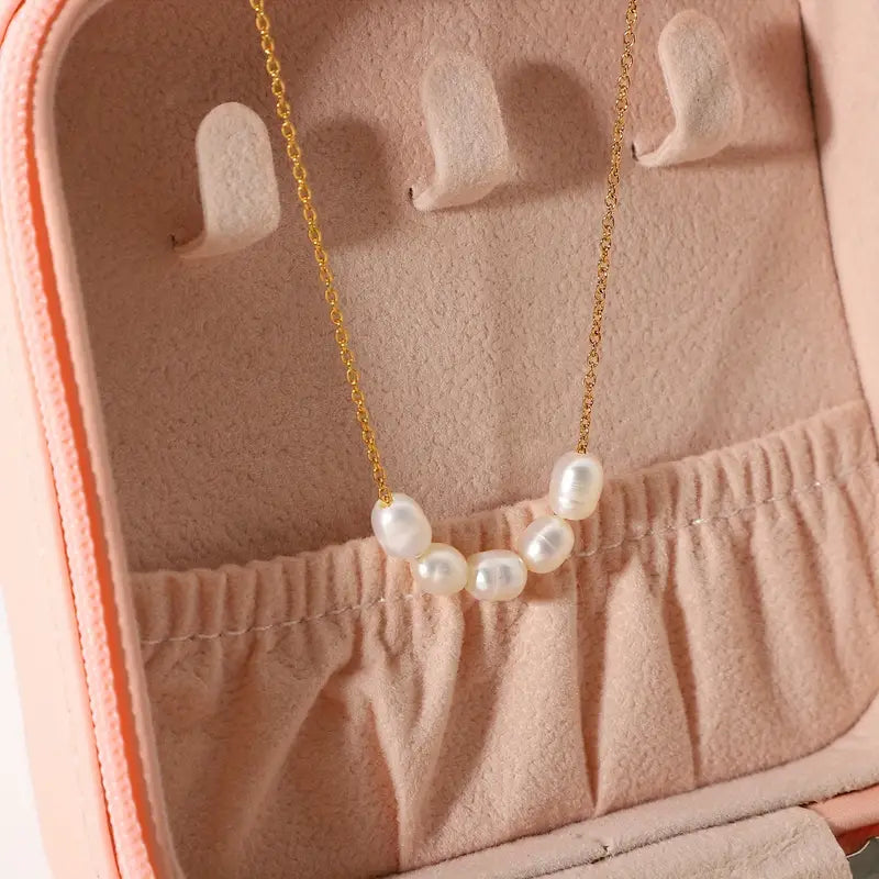 Celeste Five Pearl Chain