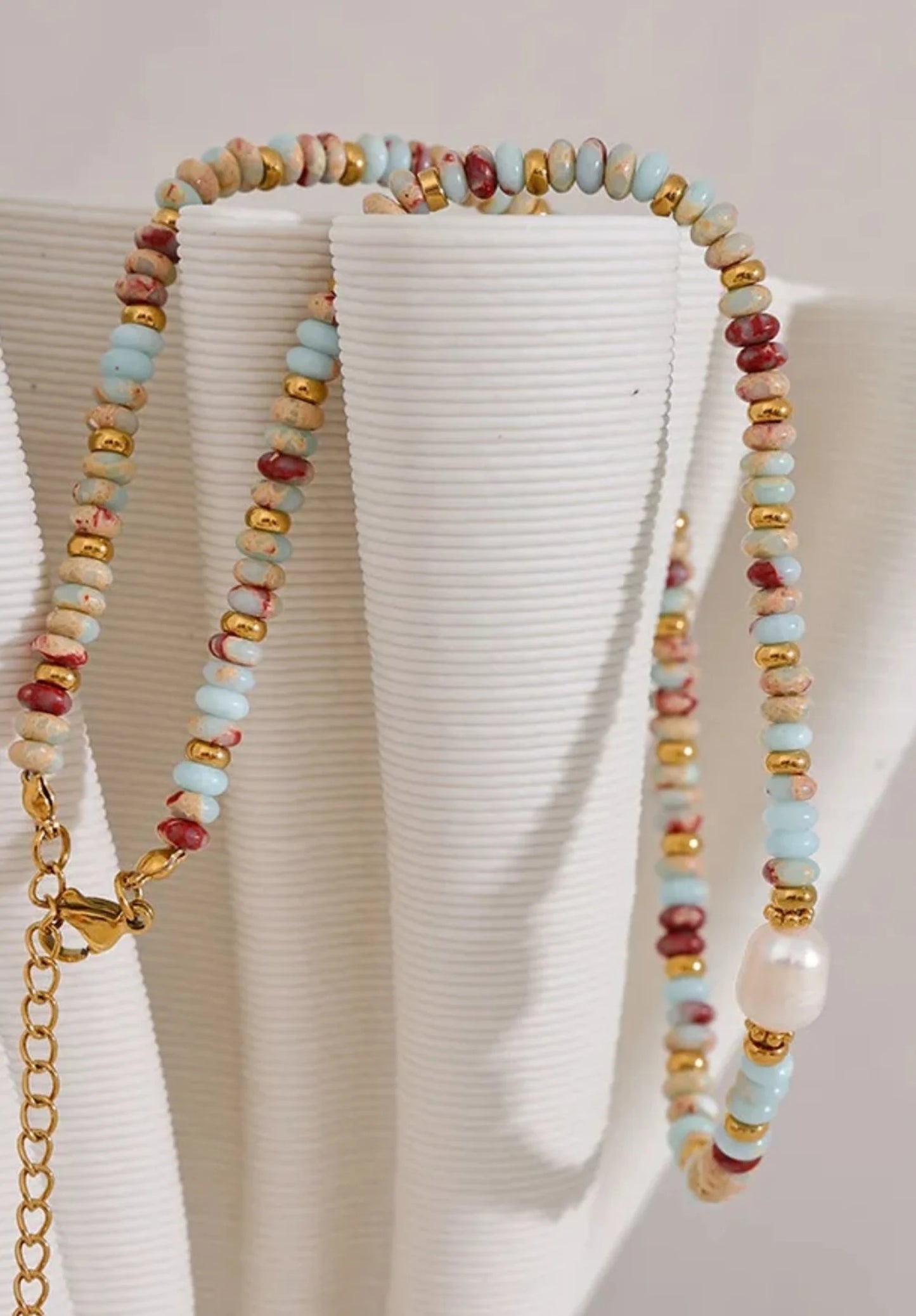 Serena – Freshwater Pearl & Gemstone Beaded Necklace