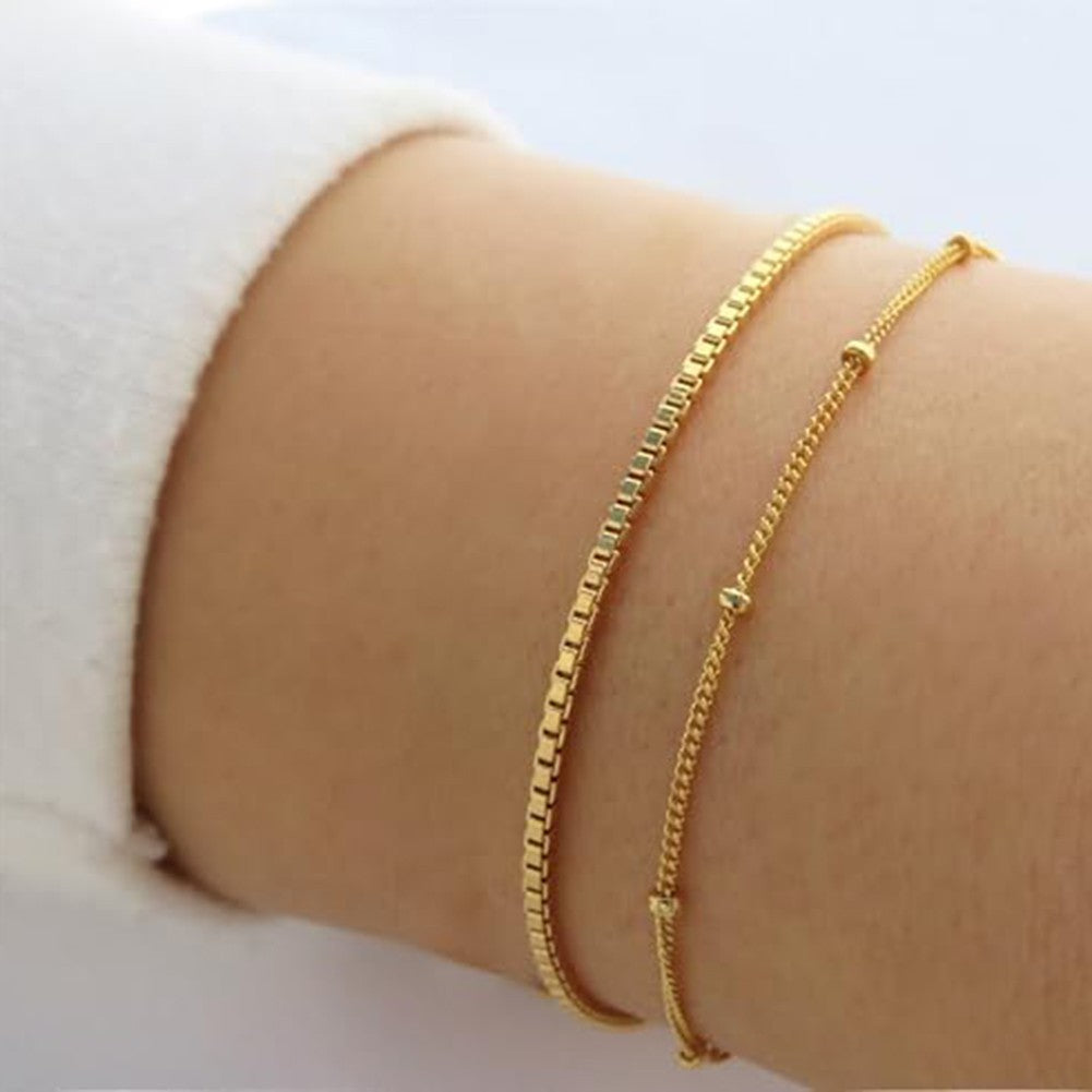 Celeste – Minimal Gold Beaded Bracelet