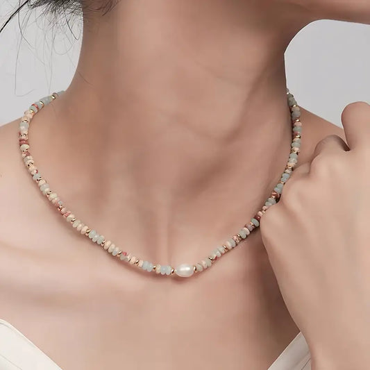 Serena – Freshwater Pearl & Gemstone Beaded Necklace